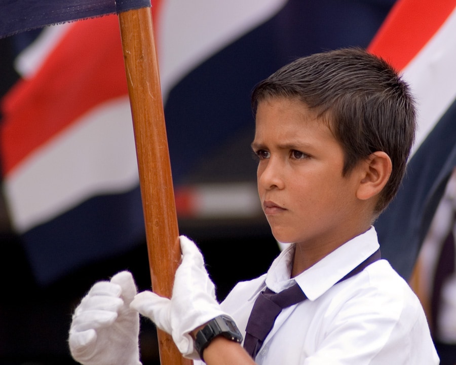 Boy with Costa Rican Flag