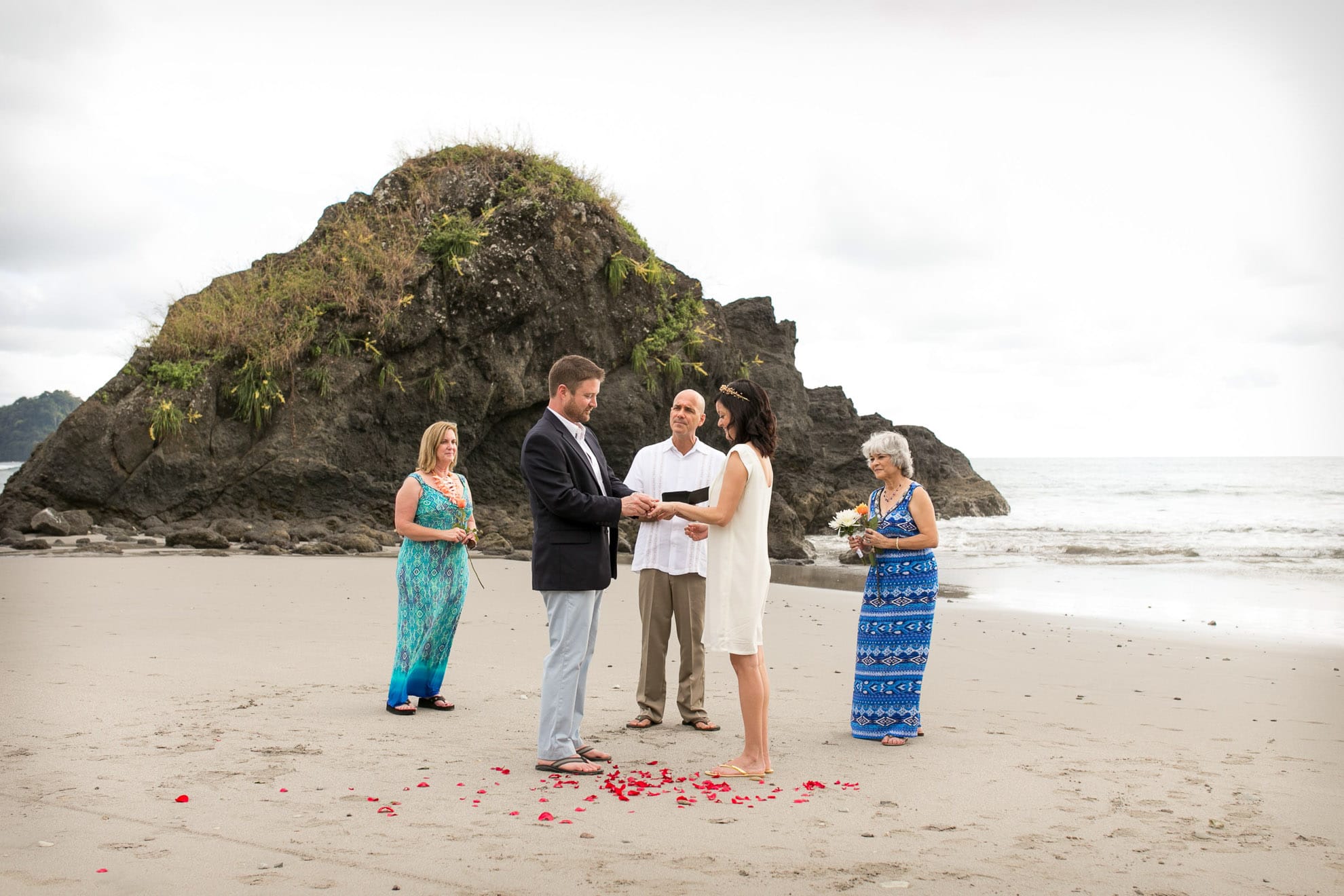 Just the moms came to this intimate wedding in Costa Rica