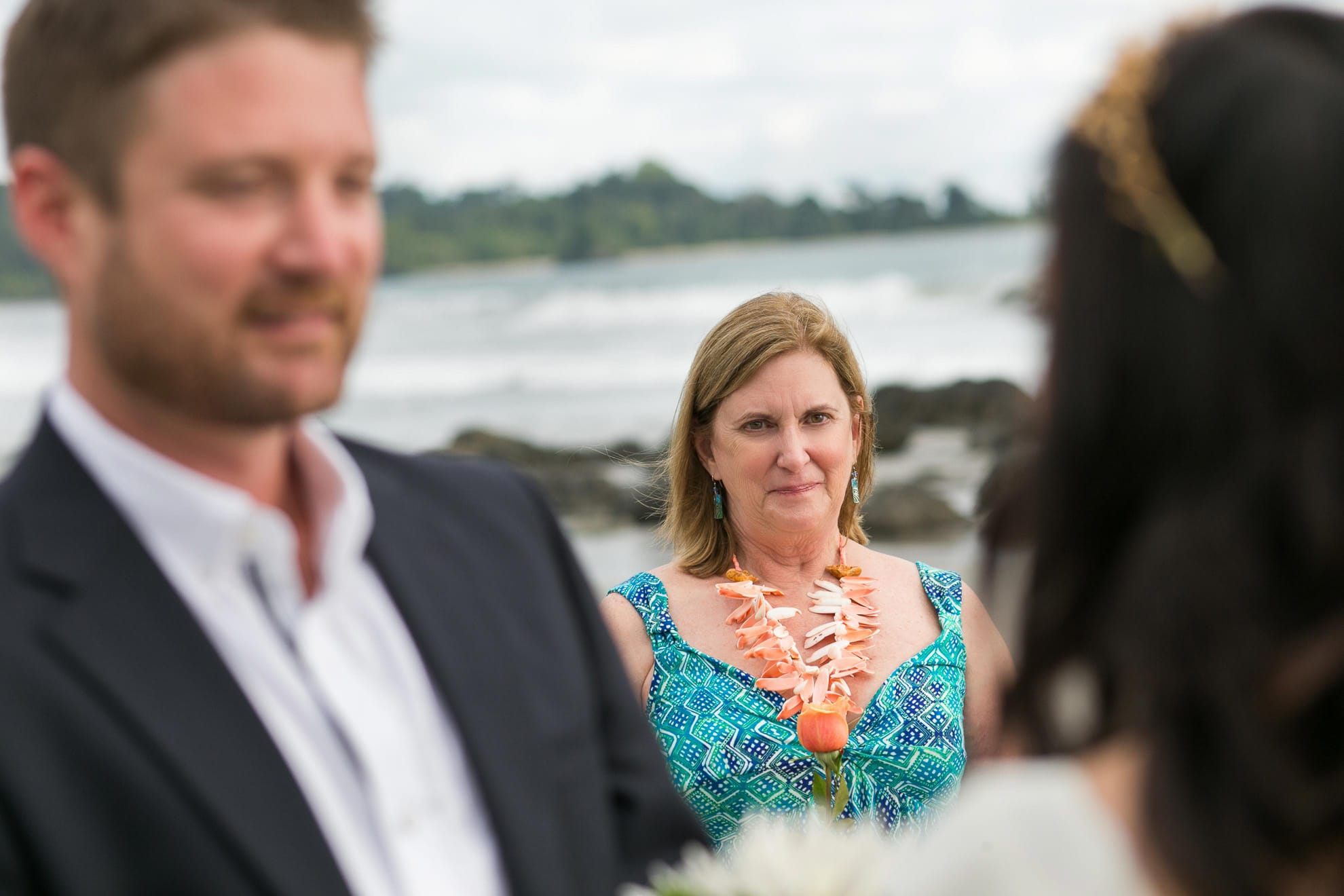 Mother of the groom at the intimate wedding in Costa Rica