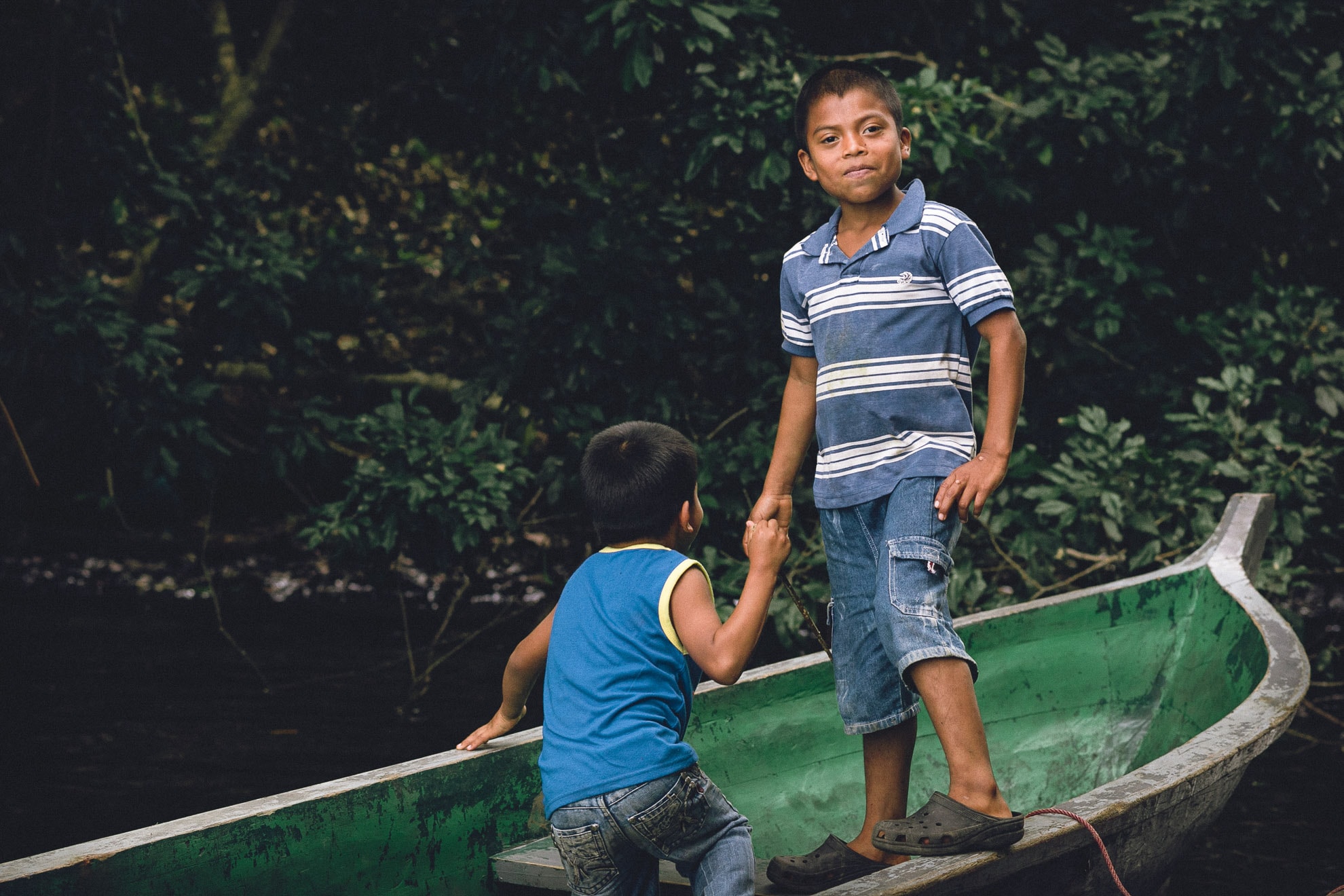 Kids in Isla Colon, Panama