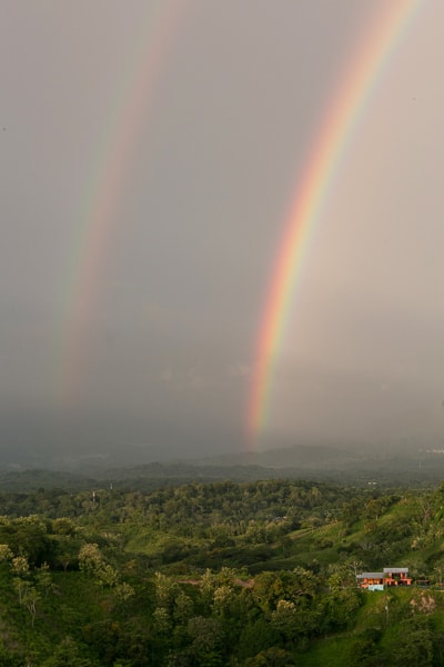 Double rainbow in Costa Rica.