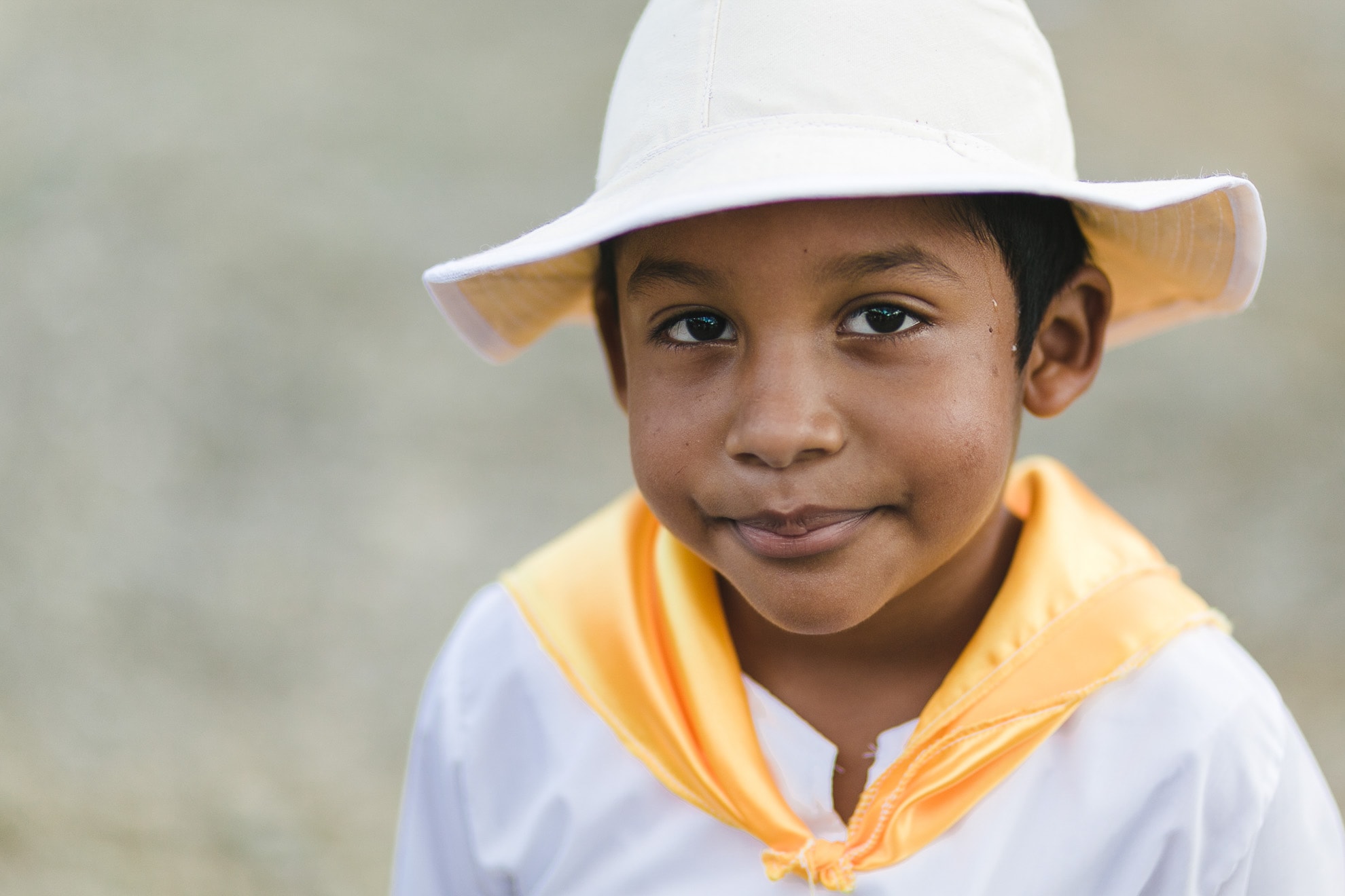 Boy in traditional outfit in Costa Rica
