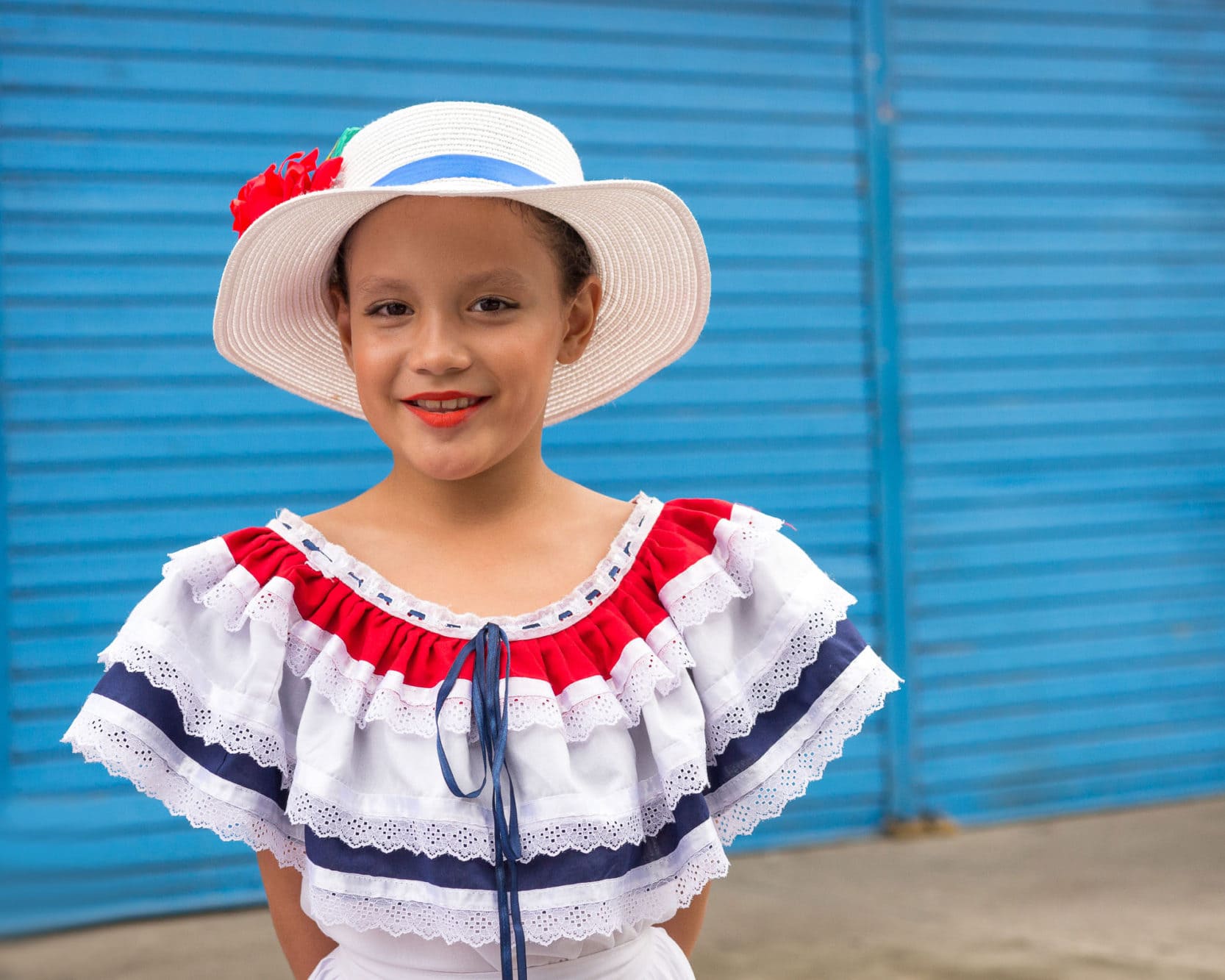 Girl at parade in Costa Rica