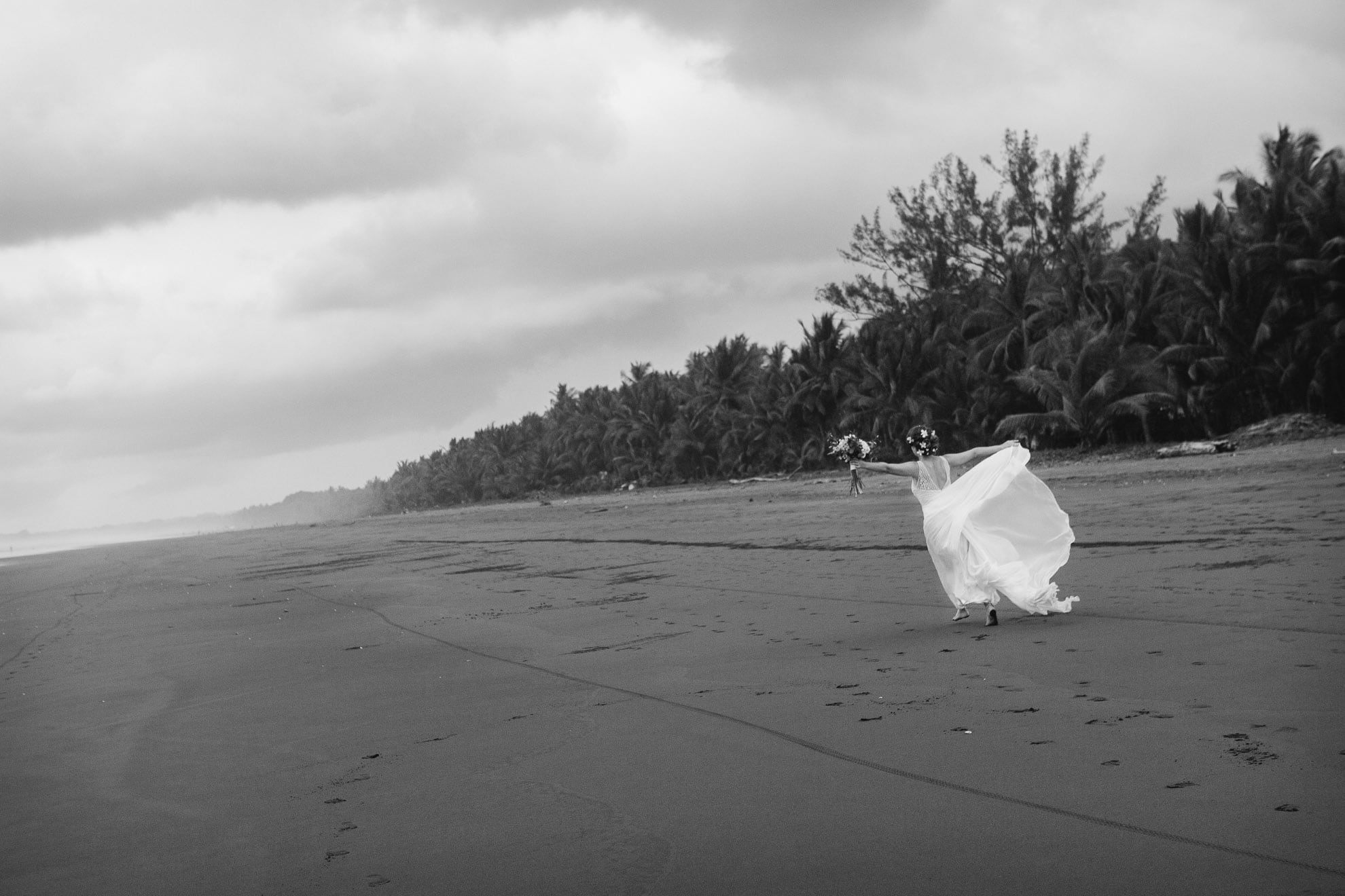 Bridal portraits on one of the best Jaco beaches in Costa Rica!