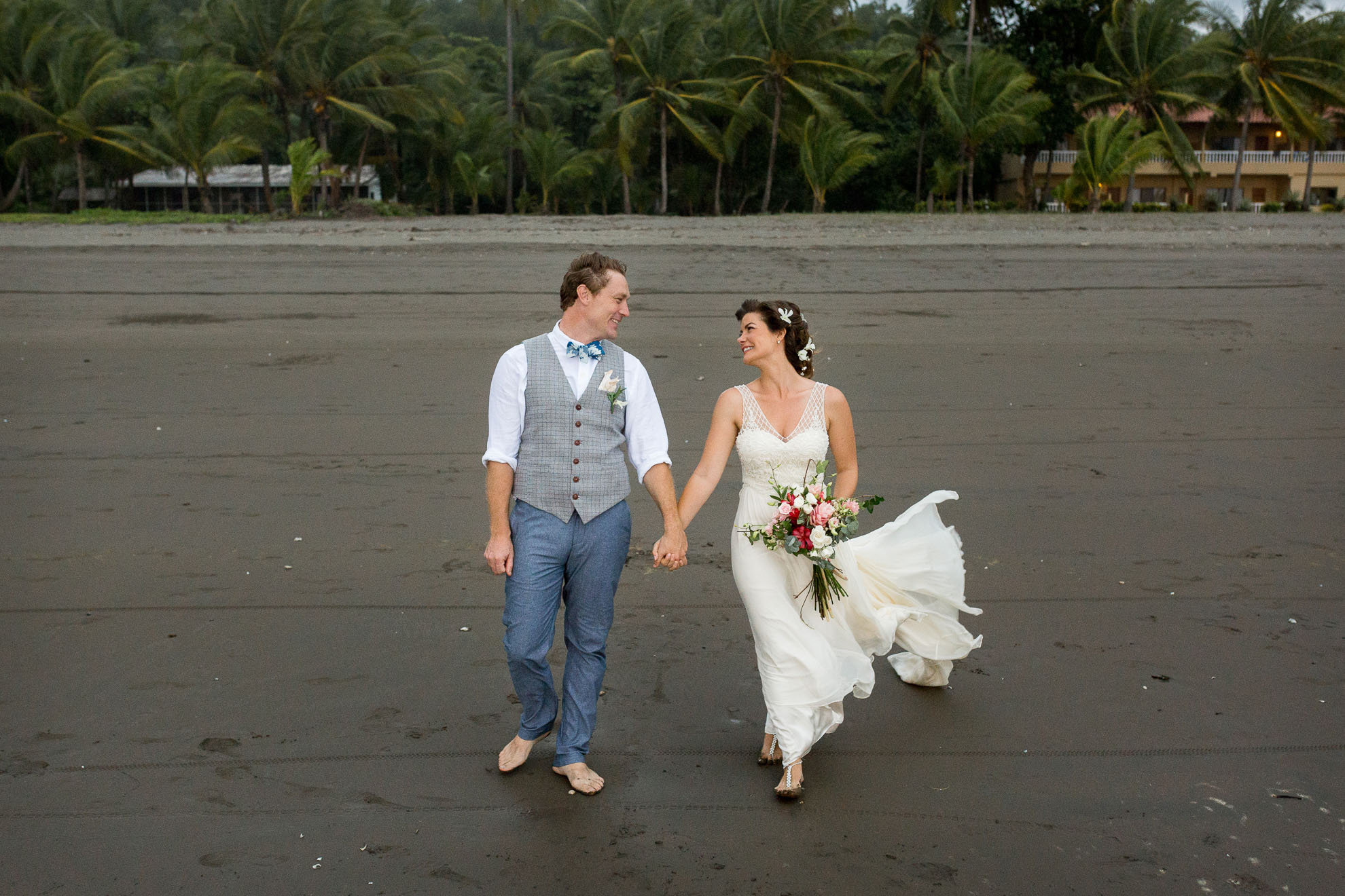 Bridal portraits on one of the best Jaco beaches in Costa Rica!