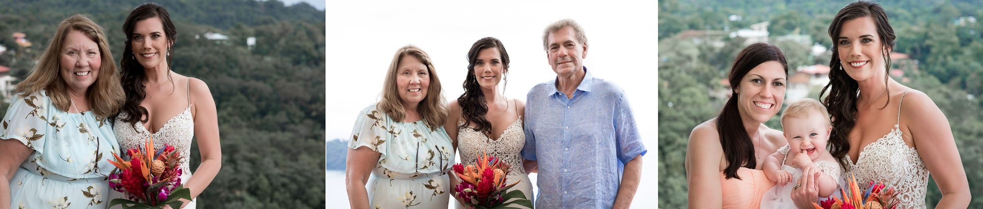 The bride and her family