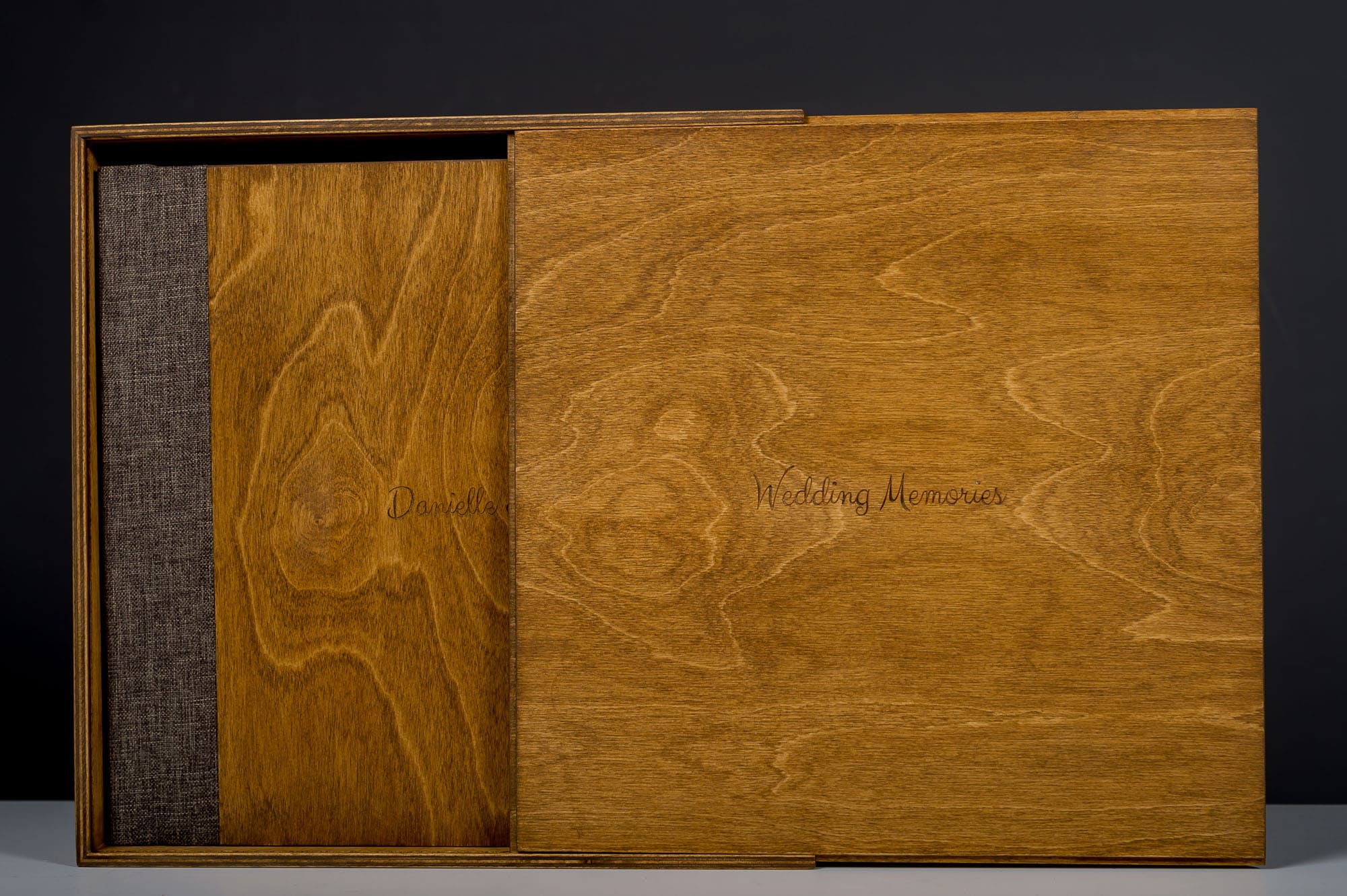 wooden box for wedding album