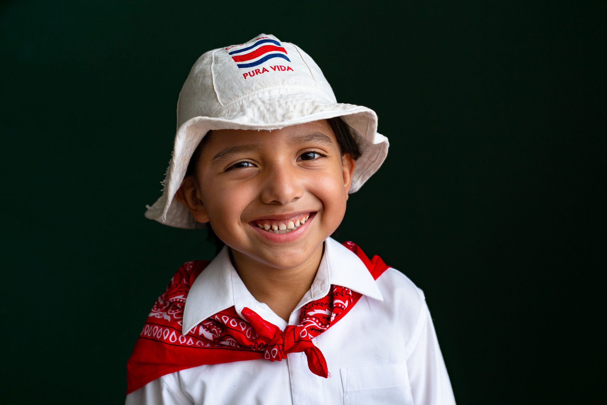 Little boy in campesino outfit (traditional Costa Rican clothing)